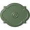 Ekena Millwork Waltz Ceiling Medallion (Fits Canopies up to 4 1/2"), 21 1/4"W x 17 3/8"H x 1"P, Athenian Green CM21WAAGF - alternate 1